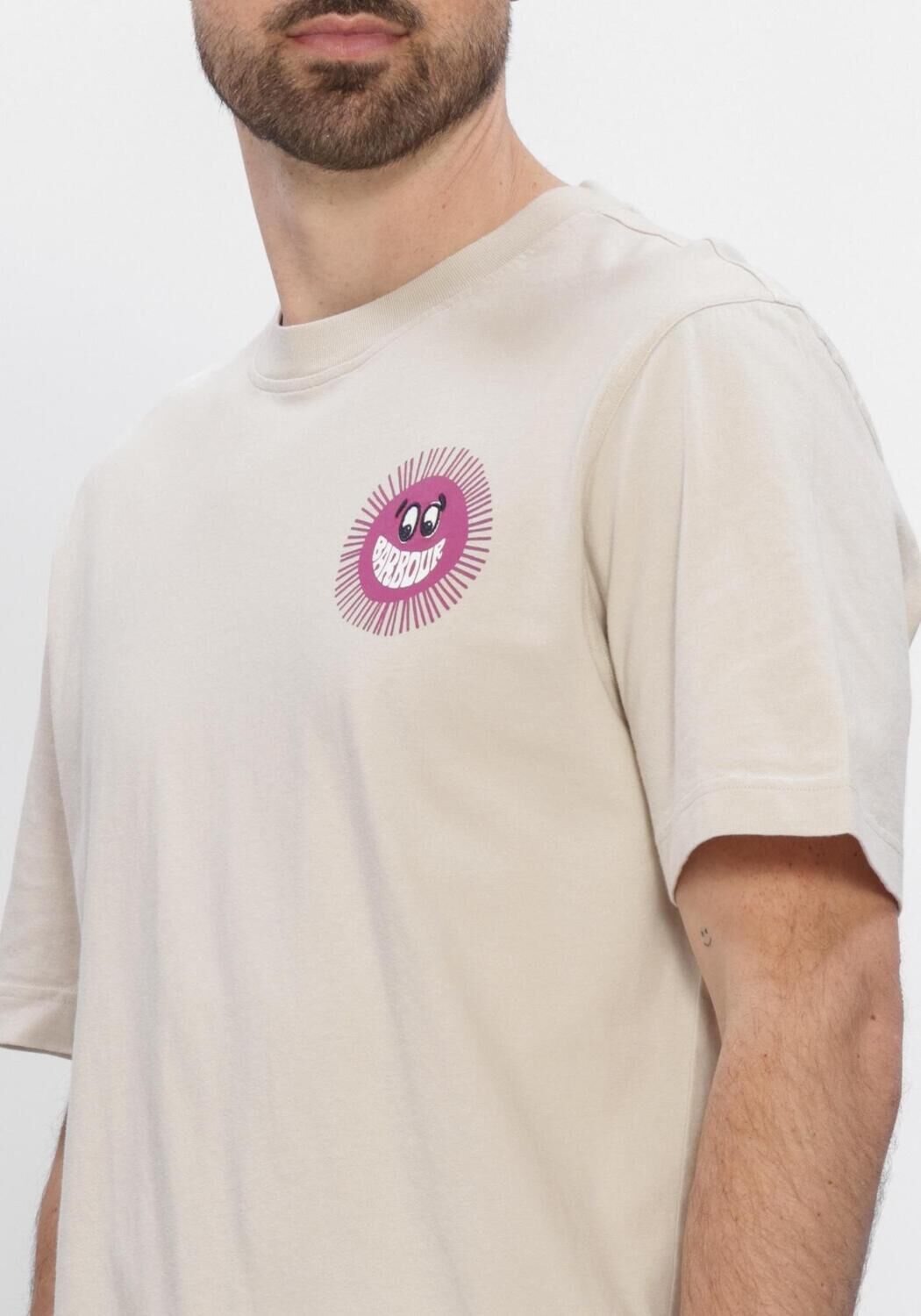 Beige BARBOUR T-shirt WESTBURY RELAXED GRAPHIC - large