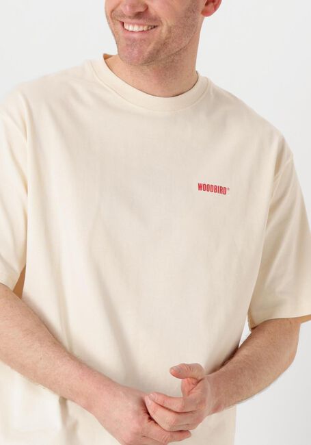 WOODBIRD T-shirt WBBAINE DUDE TEE Écru - large
