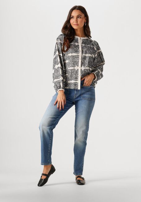 Ecru SUMMUM  LONGSLEEVE BOUSE TILE EMBROIDERY - large