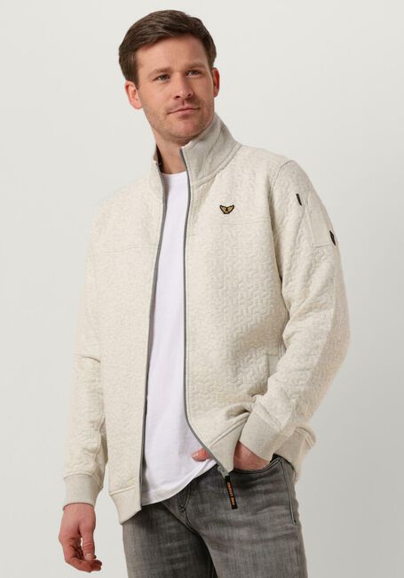 PME LEGEND Gilet ZIP JACKET JACQUARD INTERLOCK SWEAT Blanc - large