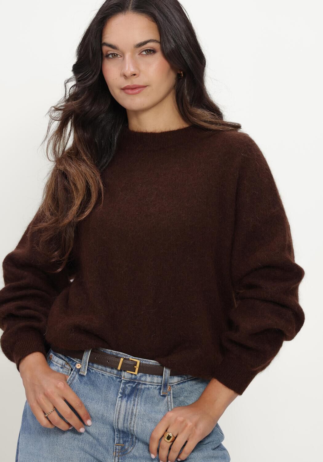 TWNS Pull HIGH-NECK PULLOVER, LONG SLEEVES en marron - large