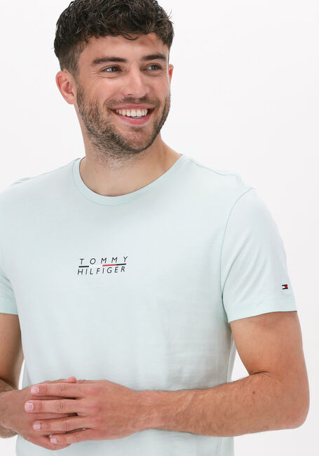 TOMMY HILFIGER T-shirt SQUARE LOGO TEE Menthe - large