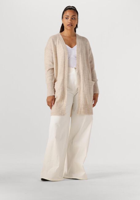 Beige SELECTED FEMME Vest LULU NEW LS KNIT LONG CARDIGAN B - large
