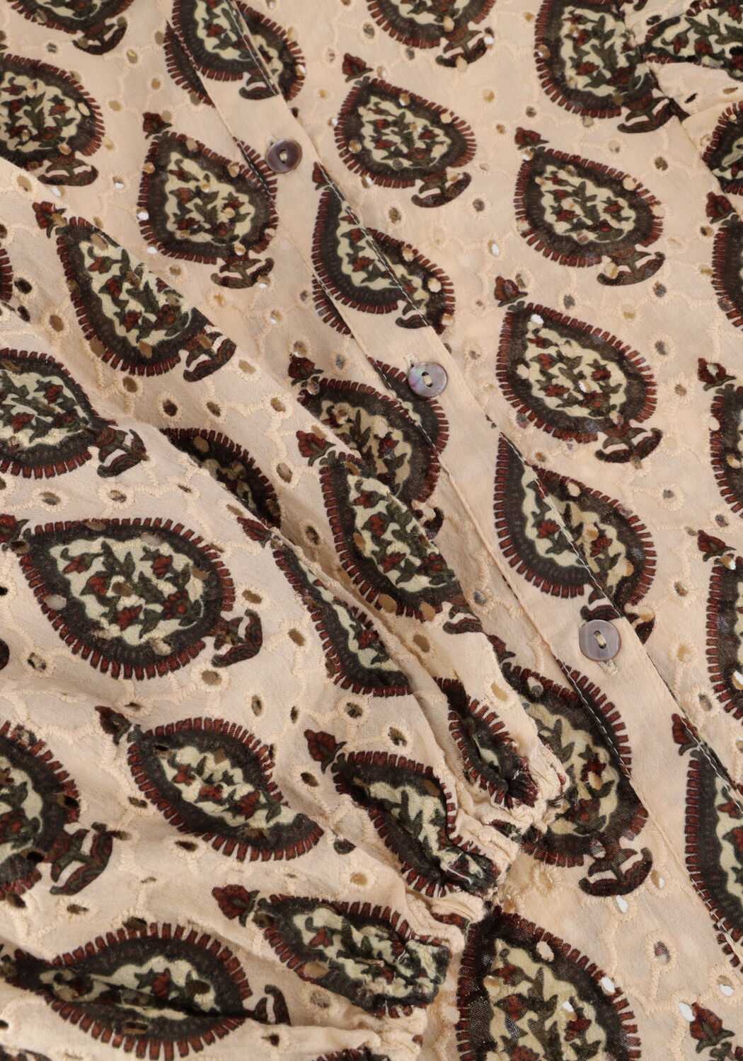 Beige SUMMUM  LONGSLEEVE BLOUSE PRINT BRODERY - large