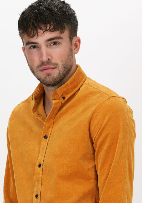 Gele ANERKJENDT Casual overhemd AKKONRAD CORD SHIRT - large