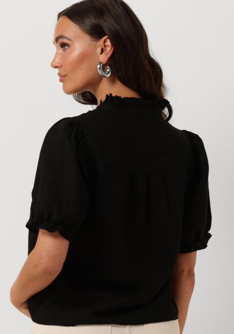 Zwarte NEO NOIR Top ODESA LINEN BLOUSE - large