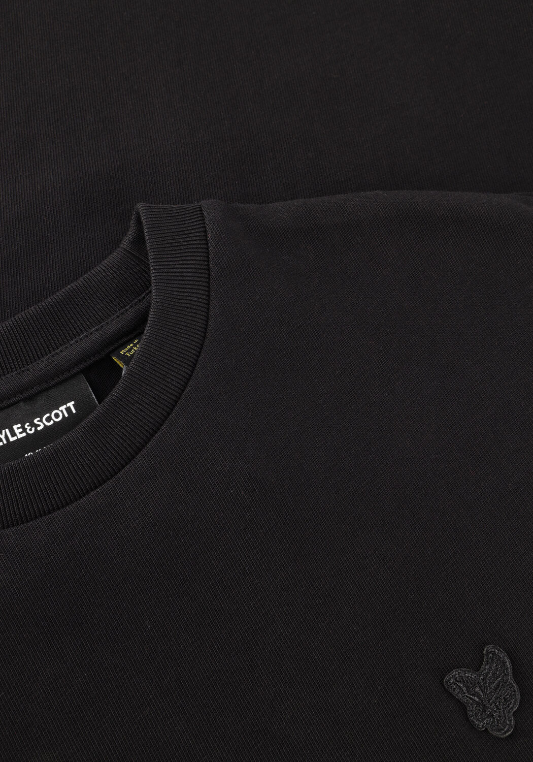 Zwarte LYLE & SCOTT T-shirt HEAVY WEIGHT RELAXED T-SHIRT - large