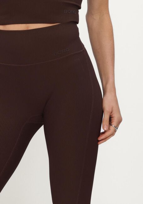 BJORN BORG STUDIO RIBBED FLARE TIGHTS REGULAR Pantalons en marron - large