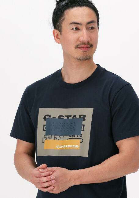 Blauwe G-STAR RAW T-shirt CVRD ORIGINALS R T - large