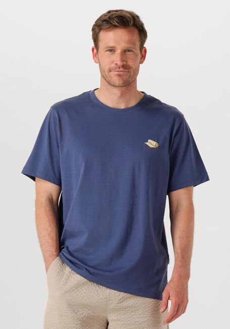 Blauwe SELECTED HOMME T-shirt SLHASPEN EMB SS O-NECK TEE - large