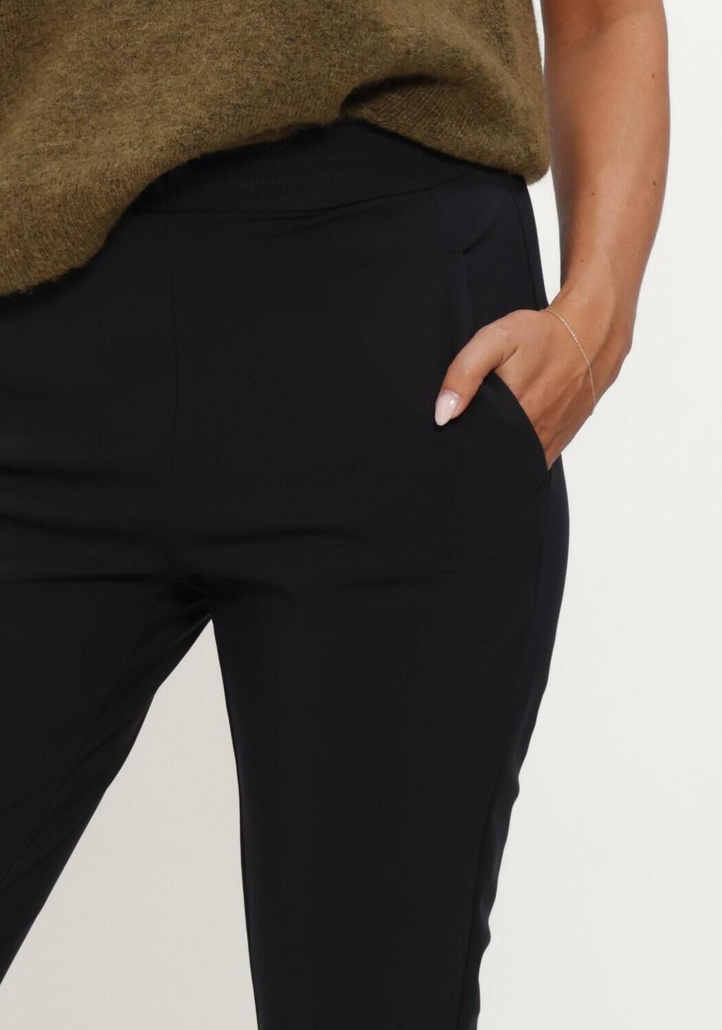Zwarte STUDIO ANNELOES Pantalon Downstairs bonded trousers - large