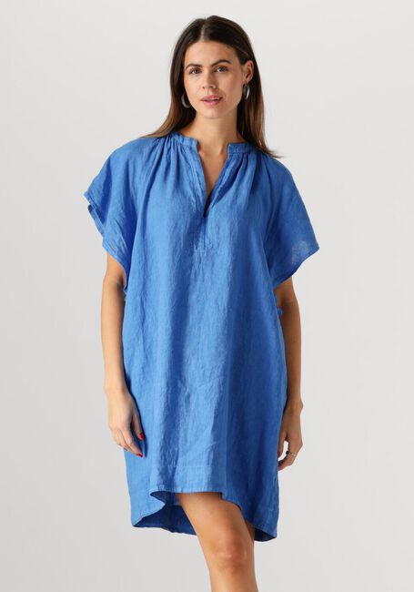 BY-BAR Mini robe VINA LINEN DRESS en bleu - large