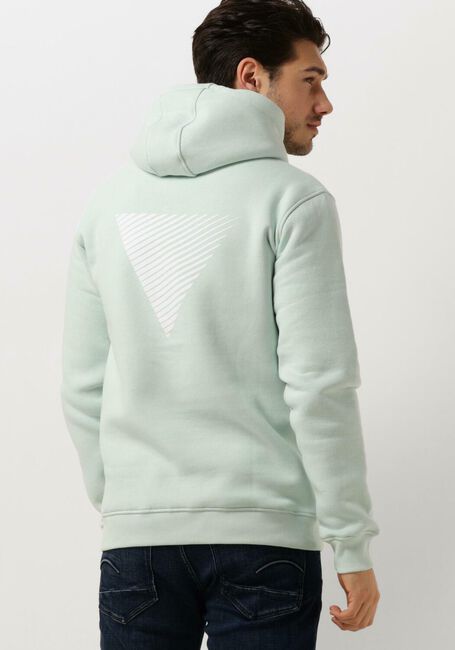 PURE PATH Pull HOODIE WITH FRONT AND TRIANGLE BACK PRINT Menthe - large