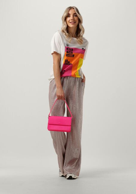 ALIX THE LABEL Pantalon LADIES KNITTED STRUCTURED SILVER PANTS en rose - large