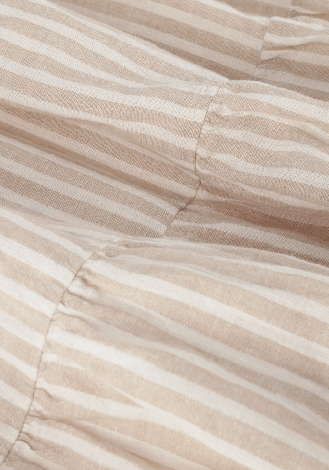 Witte SELECTED WOMEN Mini jurk SLFHILLIE 3/4 STRIPED SHORT LINEN DRESS - large