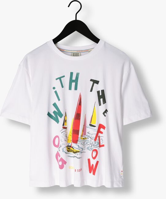 SCOTCH & SODA T-shirt COTTON IN CONVERSION LOOSE FIT T-SHIRT en blanc - large