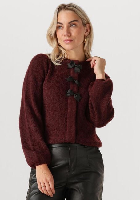 Y.A.S. Pull YASBONA LS KNIT CARDIGAN S. Bordeaux - large