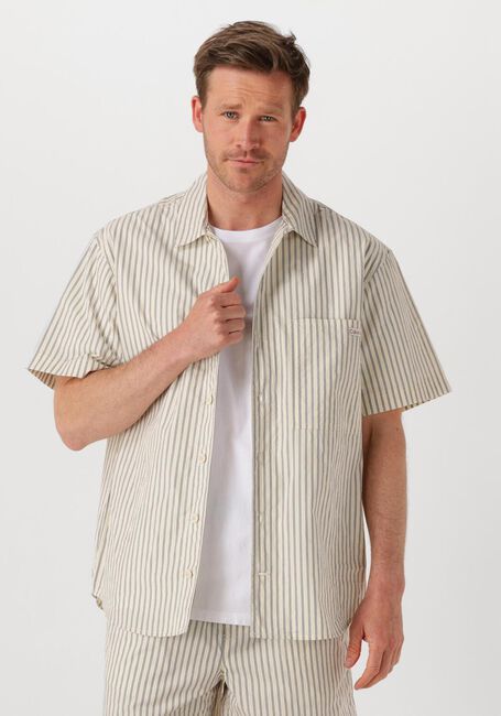 Beige CALVIN KLEIN Klassiek overhemd COTTON POPLIN S/S SHIRT - large