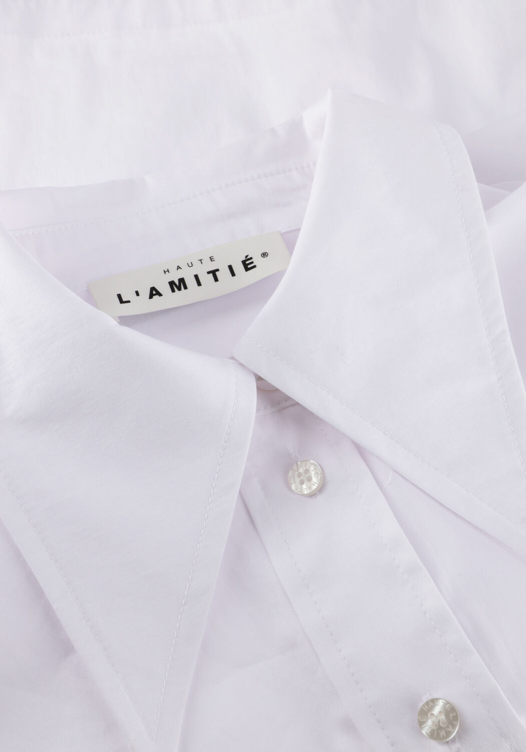 Witte HAUTE L'AMITI&Eacute;  POPLIN ROLOU SHIRT - large