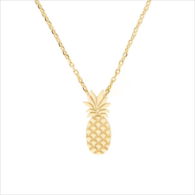 Gouden ATLITW STUDIO Ketting ELEMENTS NECKLACE TALL PINEAPPLE - large
