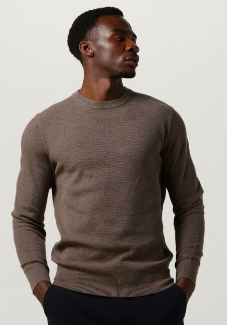 Bruine PROFUOMO Trui PULLOVER CREW NECK - large