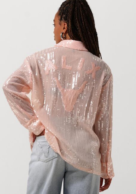 Roze ALIX THE LABEL  LADIES WOVEN SEQUIN BLOUSE - large