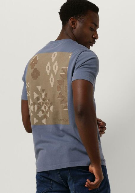 CAST IRON T-shirt SHORT SLEEVE R-NECK REGULAR FIT COTTON en bleu - large
