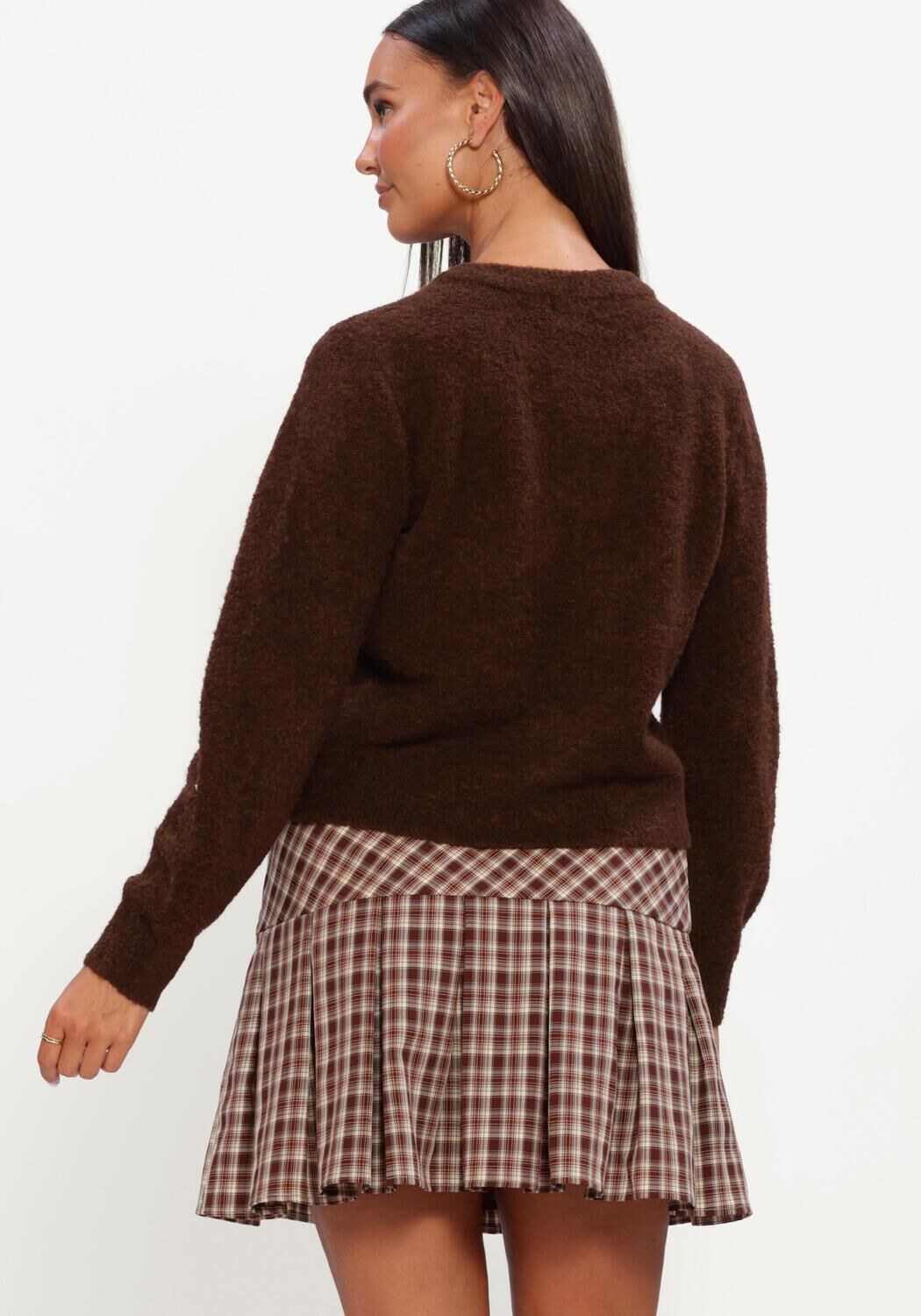 Bruine YDENCE Trui CARDIGAN EDEN - large
