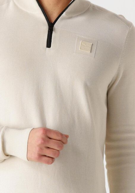 PME LEGEND Pull HALF ZIP COLLAR COTTON MODAL en beige - large