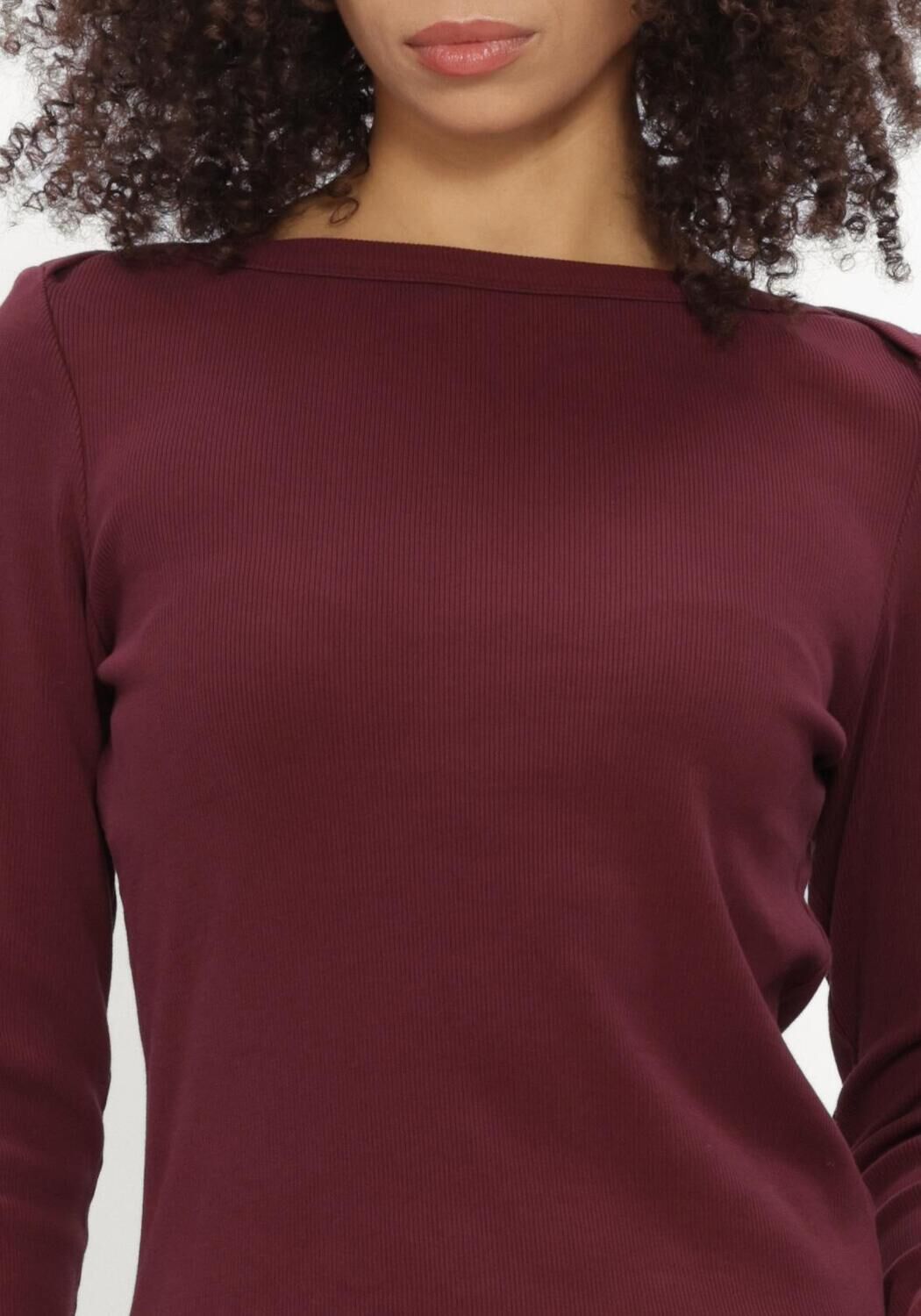 CATWALK JUNKIE Haut BOATNECK RIB LONG SLEEVE Bordeaux - large