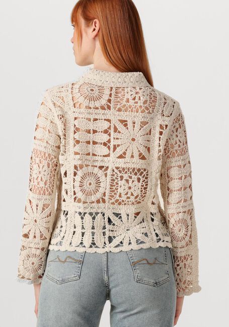 SUMMUM SHORT CARDIGAN FLOWER CROCHET KNIT Blouses Écru - large