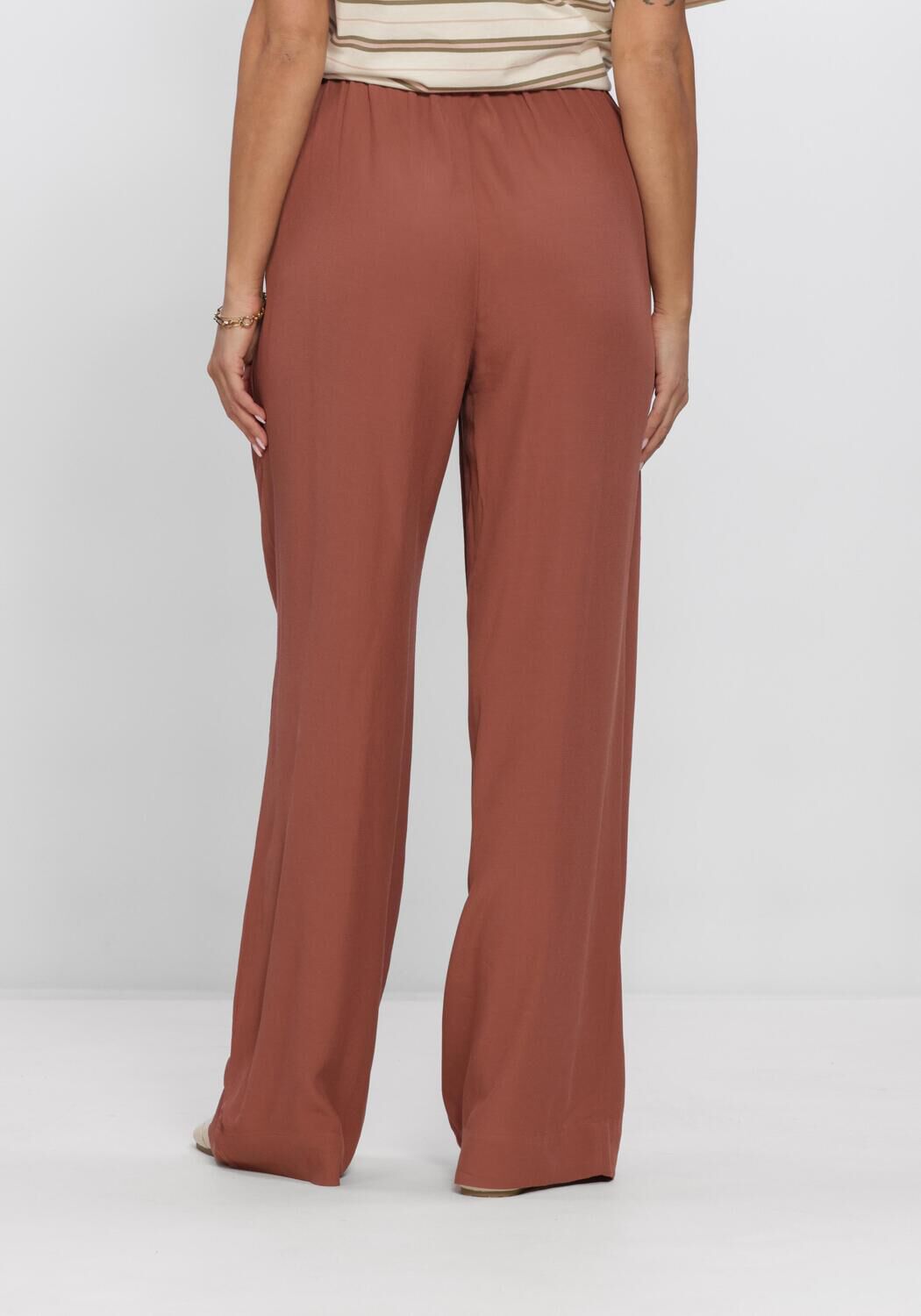 BY-BAR BENJI VISCOSE PANTS Pantalons en beige - large