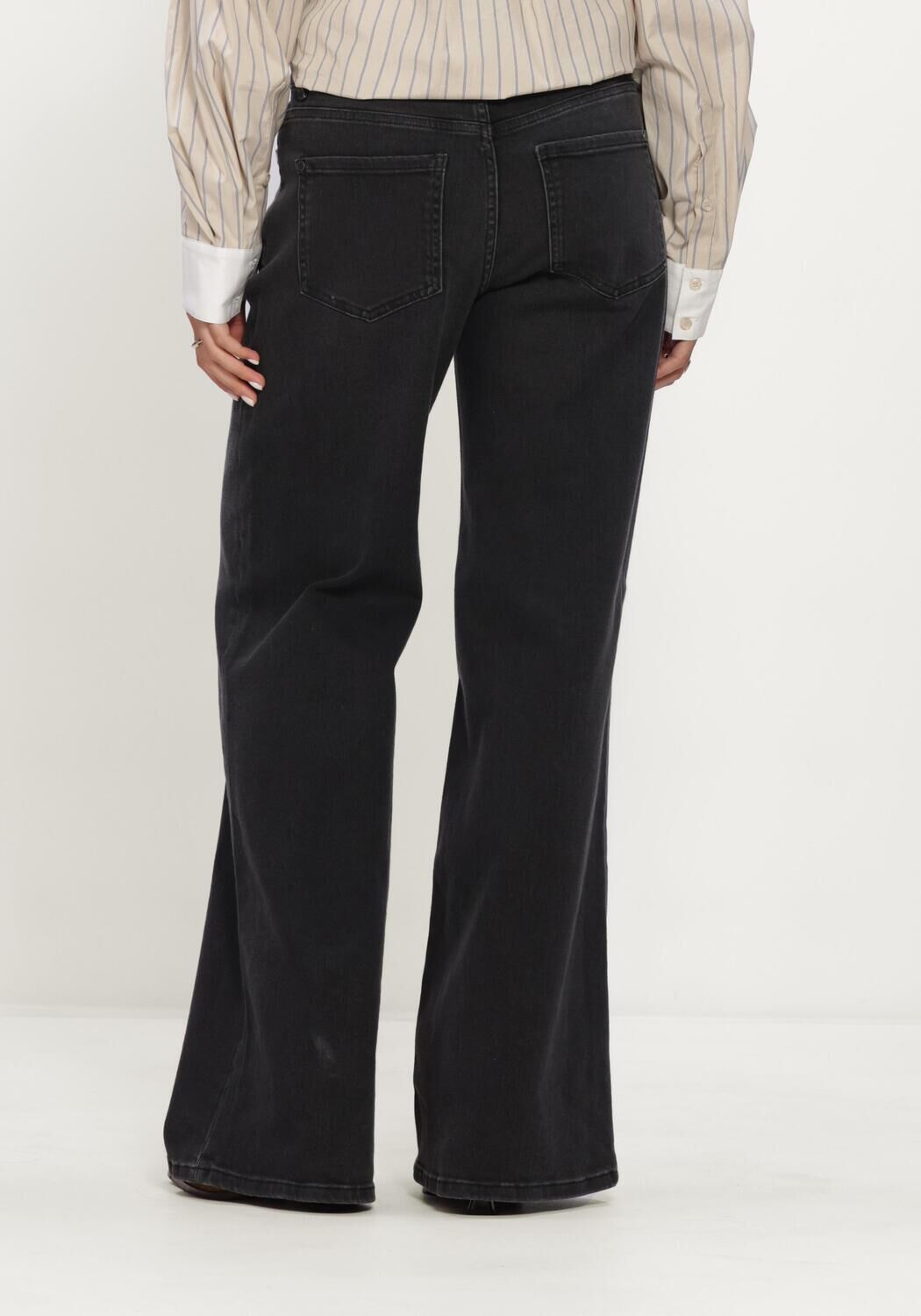 Donkergrijze MOS MOSH Wide jeans MMDARA HERA JEANS - large