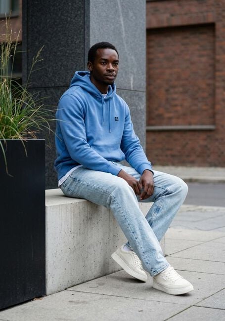 CALVIN KLEIN Chandail LS EU BADGE 350 TERRY HOODIE Bleu clair - large