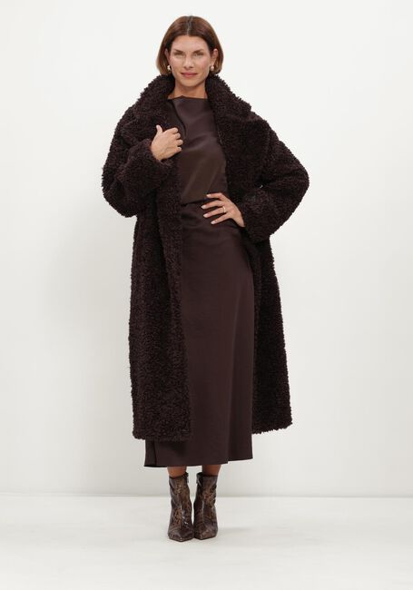 BEAUMONT Manteau Teddy SASHA LONG COAT en marron - large
