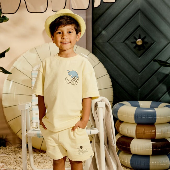 Z8 Pantalon courte JUDA en jaune - large