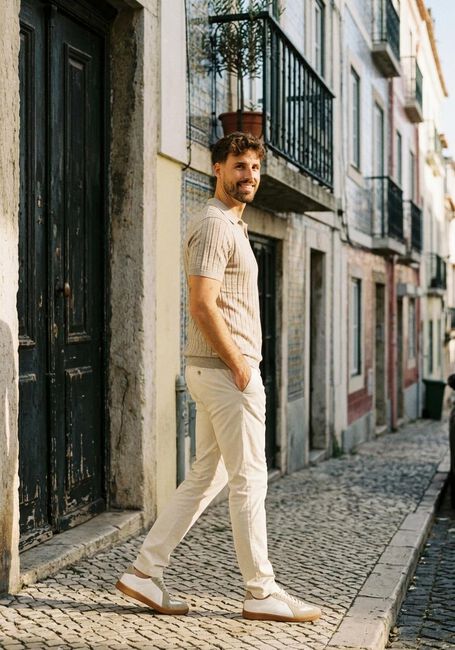 GENTILUOMO Polo POLO NO BUTTON SS K2020-275 en beige - large