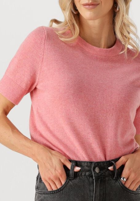 ROUGE EDIT Haut ROUKATE SS O-NECK KNIT en rose - large