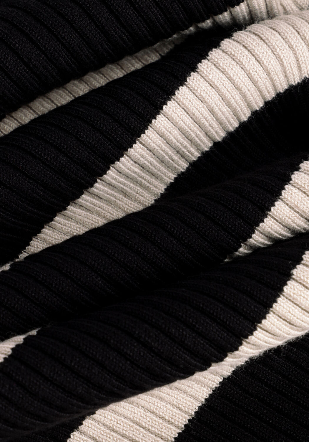 Zwarte CO'COUTURE T-shirt BADOE STRIP MIDI SLEEVE KNIT - large