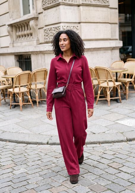 POM AMSTERDAM Robe maxi MEGAN BURGUNDY RED Bordeaux - large