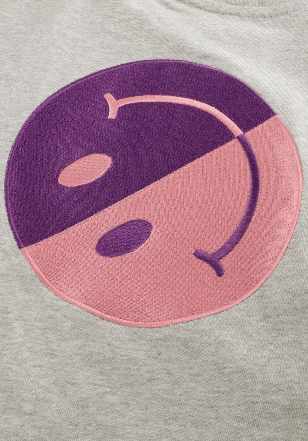 Salty Stitch Haut SALTY SKATER TEE SMILEY Gris clair - large