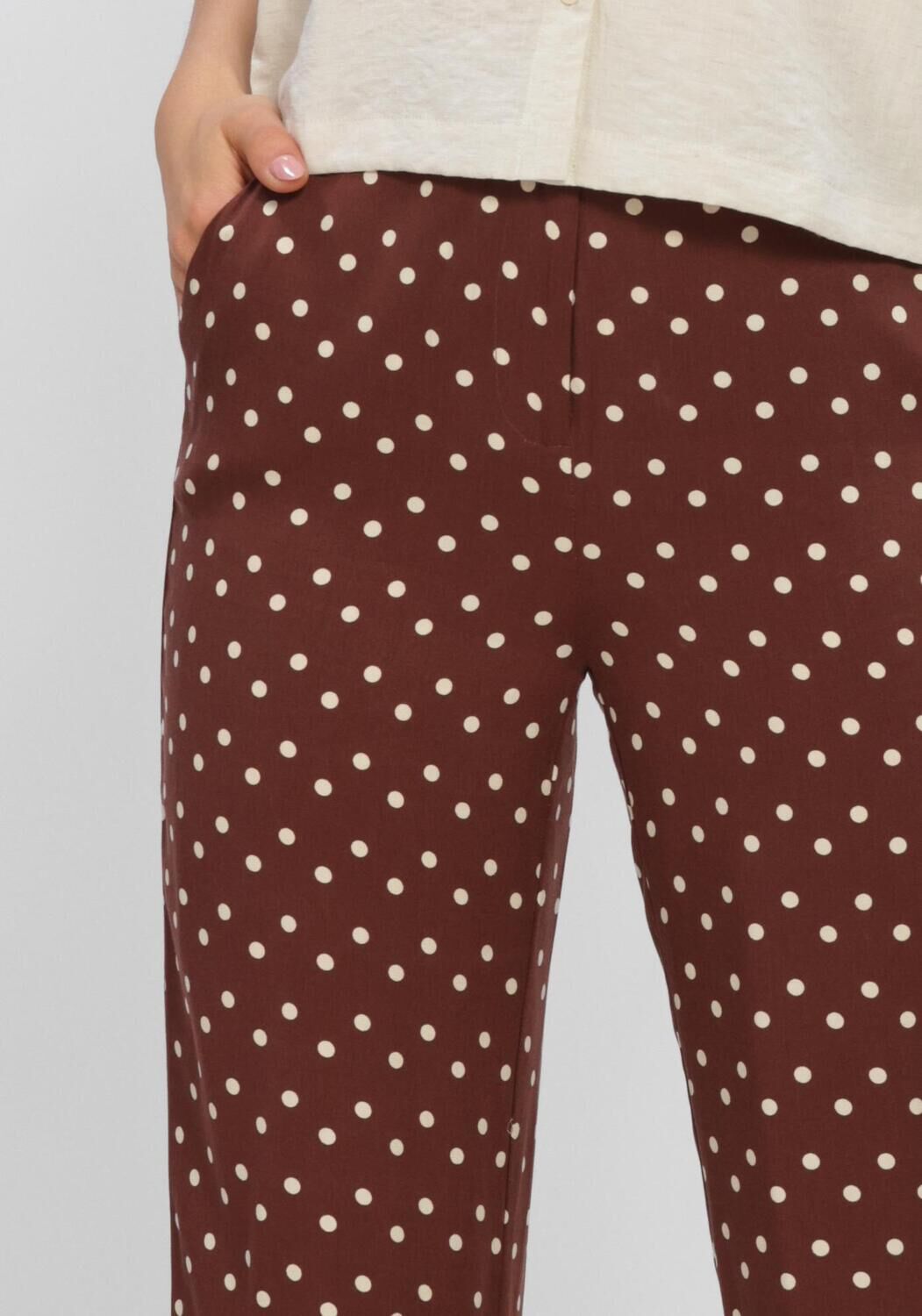 Bruine YDENCE Broeken/jumpsuits PANTS STACEY TALL - large