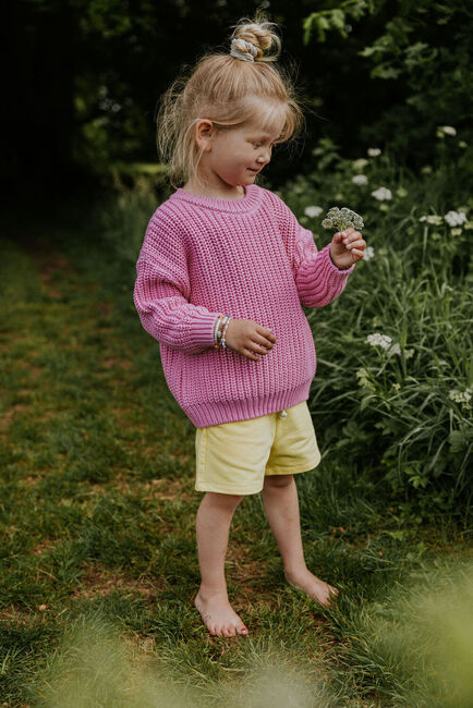 YUKI KIDSWEAR Pull CHUNKY KNITTED SWEATER en rose - large
