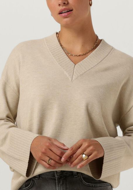 Beige MSCH COPENHAGEN Trui MSCHODANNA RACHELLE V PULLOVER - large