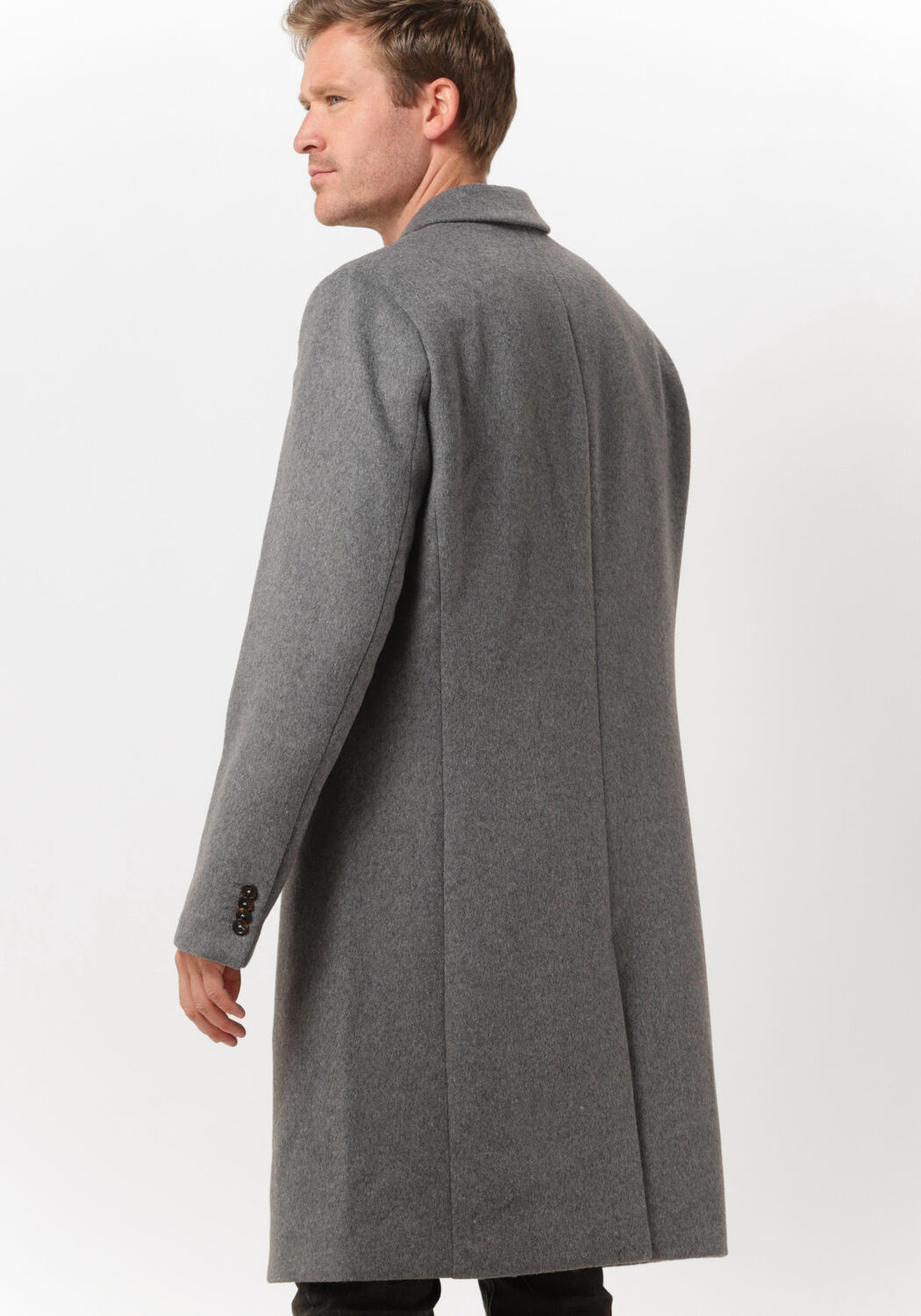 Grijze SCOTCH SODA Mantel CLASSIC WOOL BLEND OVERCOAT Omoda