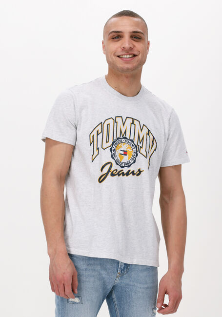 TOMMY JEANS T-shirt TJM BOLD COLLEGE GRAPHIC TEE Gris clair - large