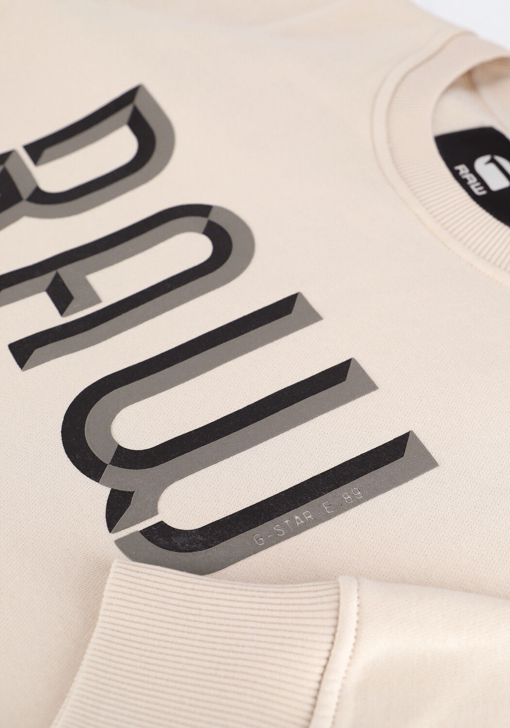 G-STAR RAW Chandail A971 - ASHOR SWEAT R- 3D RAW. Blanc - large