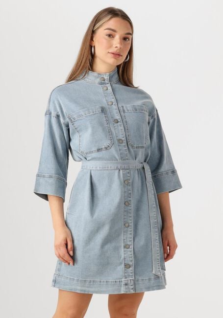 Lichtblauwe MY ESSENTIAL WARDROBE Mini jurk LARAMW 115 DRESS - large