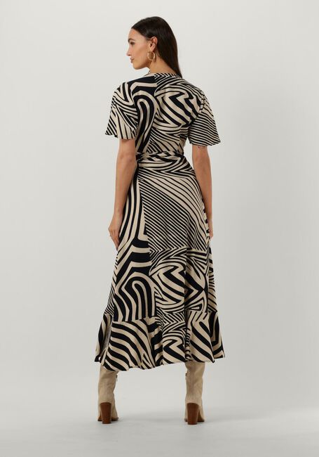 Zwarte OBJECT Midi jurk OBJFALINE SS WRAP LONG DRESS - large