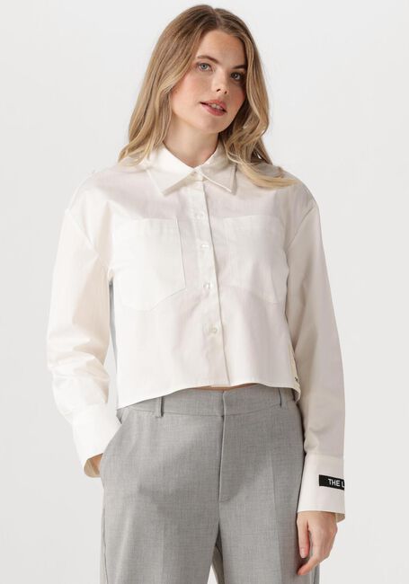Witte ALIX THE LABEL  LADIES WOVEN CROPPED BLOUSE - large